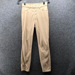 Uniqlo Ultra Stretch High Rise Leggings Pants Womens S Beige Tan Skinny Casual